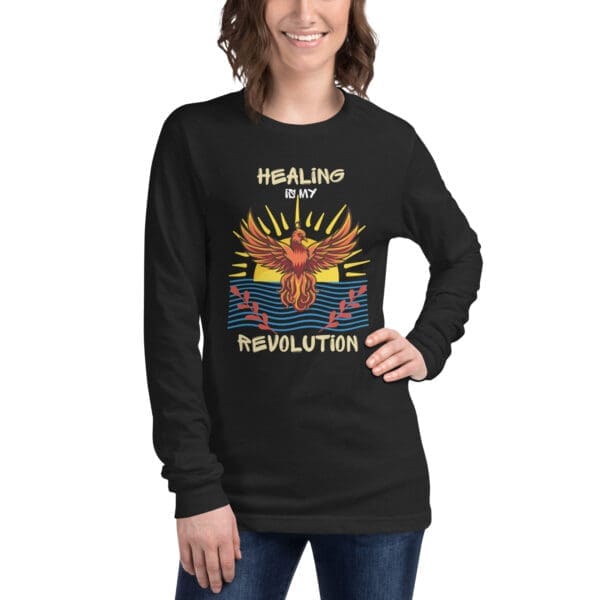 Healing Is My Revolution – Phoenix Survivor Long Sleeve Tee - Image 6