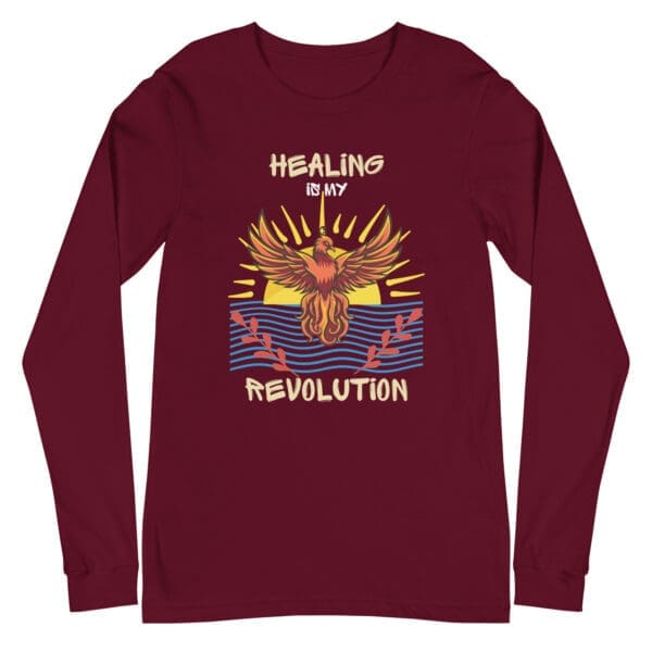 Healing Is My Revolution – Phoenix Survivor Long Sleeve Tee - Image 3