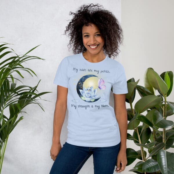 Resilient Bloom: Strength Through Scars T-Shirt - Image 4