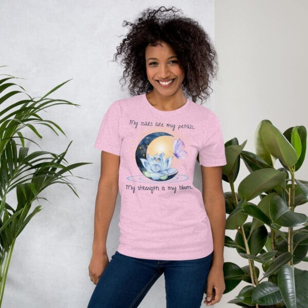 Resilient Bloom: Strength Through Scars T-Shirt - Image 9