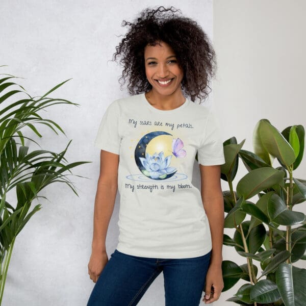 Resilient Bloom: Strength Through Scars T-Shirt - Image 13